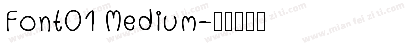 Font01 Medium字体转换